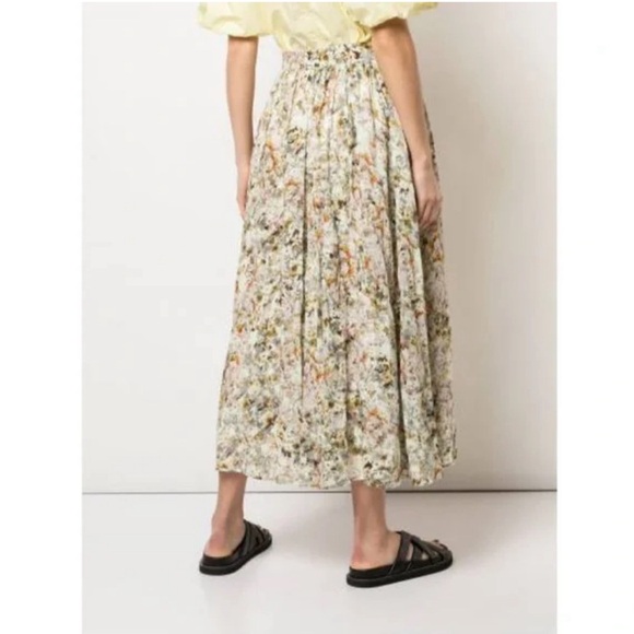 CO Collections Floral Jacquard Midi Flare Skirt - Picture 5 of 10